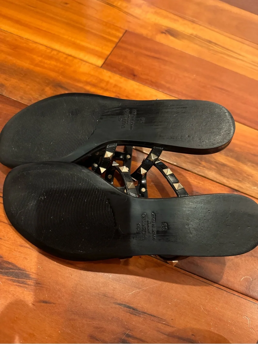 Valentino Garavani Black Jelly Sandals